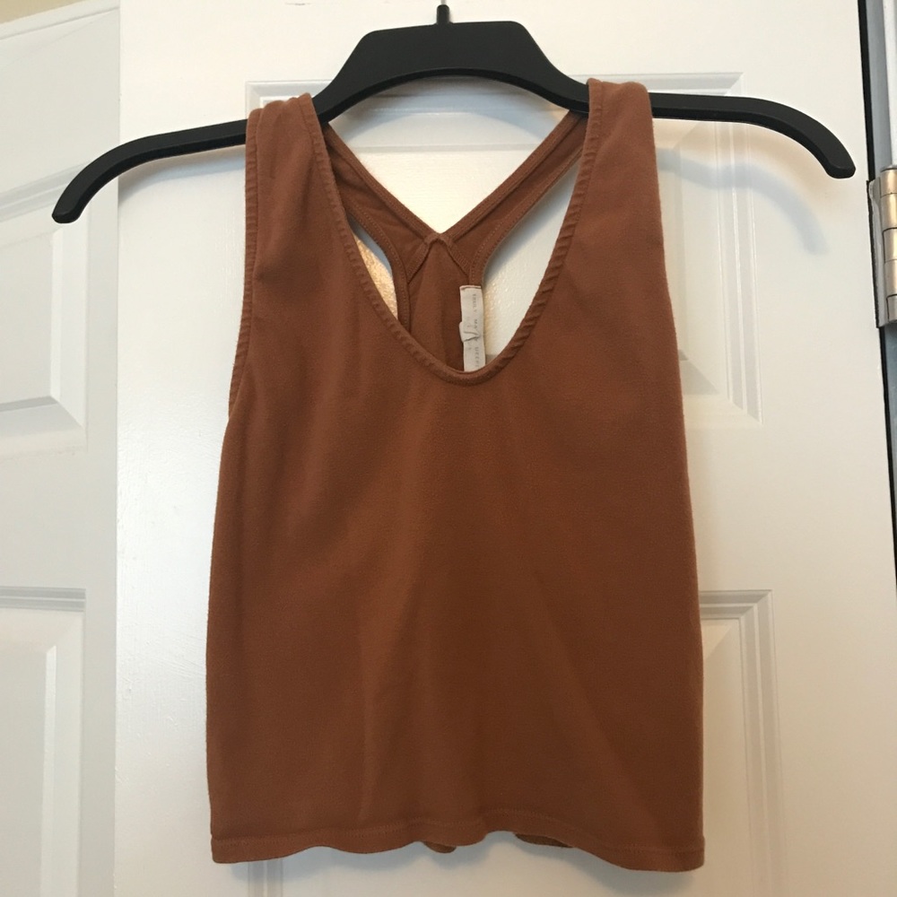 Burnt orange racer back tank